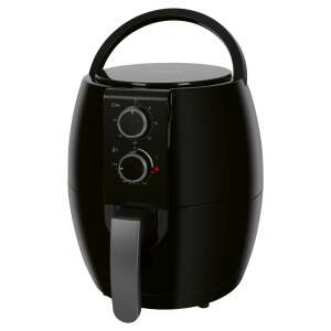 Bomann FR 6057 H CB black/titanium air fryer side view - Bomann