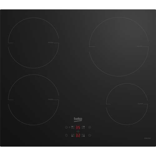 Beko HII64400SMT 58cm black induction cooktop with 4 cooking zones
