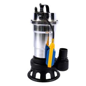 Rozsdamentes acél piszkosvíz-szivattyú SWP-750-50F úszóval, 20m tömlővel, 25mc/h, 3.1KW, 20m tömlő végekkel - Öntözés