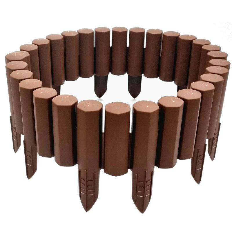 Stella Green Gyepszegély - Barna Farönkhatás - 2,7m