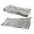 Empty grey clothes and bedding storage bag with clear cover