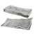 Empty grey clothes and bedding storage bag with clear cover