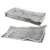 Empty grey clothes and bedding storage bag with clear cover