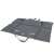 Grey portable dog bed for large dogs, unfolded with handles