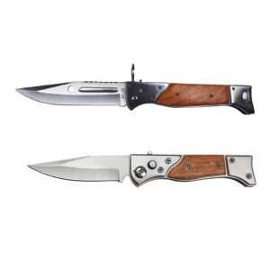 Zestaw 2 noży AK IdeallStore®, Fighting System, stal nierdzewna, brązowy, w zestawie pochwa 91243620 - Nóż myśliwski i survivalowy