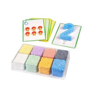 Playfoam Számok készlet. Színes Playfoam gyöngyök számkártyákkal az oktató játékhoz. - Educational Insights