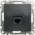 Schneider Sedna Design RJ45 Internet Socket, 5E, IP20, Anthracite 91246814