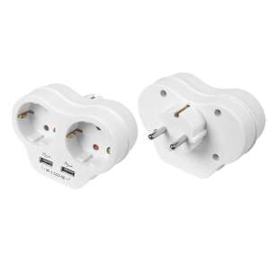 Viko Double Grounded Socket with 2 USB 1.1A Ports 91246835 - Connector