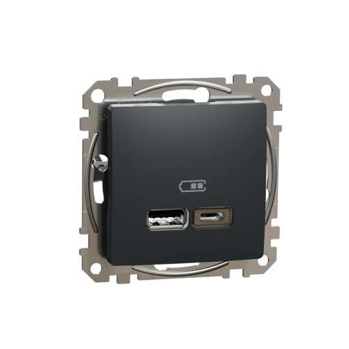 Schneider Sedna Design USB Socket A+C, 5V 2A, IP20, anthracite 91246879