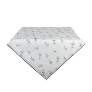 CLEEF Olive Fields asztalterítő, 130x180cm, 100% pamut, fehér olajfa ágak mintával - Lakberendezés