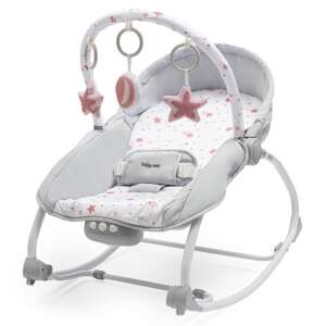 Multifunkcionális baba hinta pihenőszék Baby Mix csillagok rózsaszín 91297355 Baba pihenőszékek, Elektromos babahinták