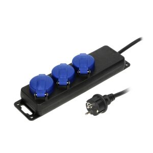 NAGY TEHERBÍRÁSÚ VÍZÁLLÓ Cablu prelungitor cu 3 prize, ștecher Schuko și protecție IP44 - Prize