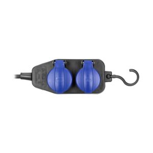 ORNO Waterproof 2-Socket Extension Cord with Hook, IP44 - Lamp & Lighting