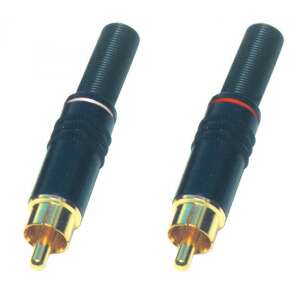 RCAdugo pár p/f jelöléssel gold RCA csatlakozó pár színkódolással aranyozott - RCA kábel