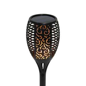 Home by Somogyi MX300 HOME Napelemes LED kerti fáklya Lángokat imitáló szolár LED lámpa - fekete - extra nagy 78cm x 14cm-s óriás fáklya 72 LED-s mx 300