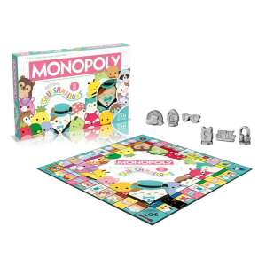 Monopoly Squishmallows társasjáték, színes játéktáblával és Squishmallows karakterekkel ellátott játékelemekkel - Winning Moves