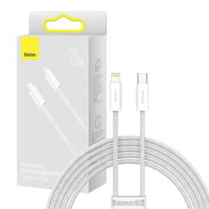 USB-C kábel a Lightning Baseus Dynamic sorozathoz, 20 W, 2 m (fehér) 91278455 