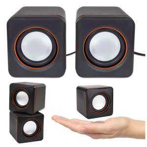 Univerzális 2.0 PC Hangszóró - Kompakt - Fekete