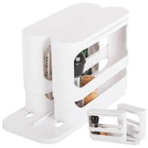 White rotating spice rack organizer for kitchen cabinet, 3 tiers, easy to use, space saving - Spice Rack