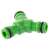 Zelený 1/2 palcový záhradný hadicový T-konektor, na rozdelenie prietoku vody, rýchle pripojenie, jednoduché použitie
