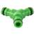 Zelený 1/2 palcový záhradný hadicový T-konektor, na rozdelenie prietoku vody, rýchle pripojenie, jednoduché použitie