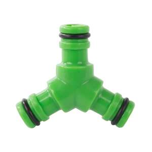 Conector în formă de T pentru furtun de grădină de 1/2 inch, verde, pentru împărțirea fluxului de apă, conectare rapidă, ușor de utilizat - Accesorii irigare