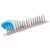 Trimmer brush comb for large dogs and cats - code: 19423 - 35 flexible stainless steel teeth - rubber handle - 15.5cm x 11cm dimensions 98303813