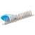 Dog and cat deshedding brush with 35 stainless steel teeth, blue handle, for removing loose hair