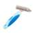 Dog and cat deshedding brush with 35 stainless steel teeth, blue handle, for removing loose hair