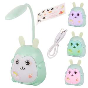 Grüne Hasen-LED-USB-Tischlampe für Kinder, Nachtlicht mit Aufklebern - Nonbrand Tischlampen