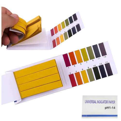 Лакмусова хартия pH тест ленти 1-14 с цветна скала, 80 броя