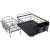 Black two-tier dish drying rack with cutlery holder