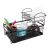Praktikus Two-Tier Black Dish Rack Organizer with Dishes