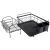 Praktikus Black Two-Tier Dish Rack with Cutlery Holder