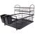 Two-Tier Black Dish Drying Rack with Tray and Cutlery Holder