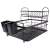 Black two-tier dish drying rack with cutlery holder