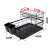 Dimensions of the black two-tier dish drying rack with cutlery holder