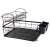 Black two-tier dish drying rack with cutlery holder