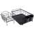 Black two-tier dish drying rack with cutlery holder