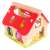 ECOTOYS Wooden Shape Sorting House with Animal Blocks, red roof, 12 pieces