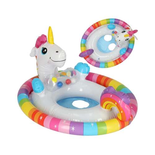 INTEX 59570 Unicorn Inflatable Ring for Kids, Rainbow Design