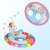 INTEX 59570 Unicorn Inflatable Ring for Kids, Rainbow Design, showing the details of the inflatable ring