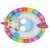 INTEX 59570 Unicorn Inflatable Ring for Kids, Rainbow Design, showing the top view of the ring
