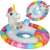 INTEX 59570 Unicorn Inflatable Ring for Kids, Rainbow Design