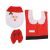 Karácsonyi Mikulás WC Szett: Kompletná súprava do kúpeľne Santa Claus s poťahom na záchodovú dosku, kobercom a krytom na nádrž