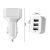 Triple USB Car Charger with Dimensions