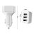 Triple USB Car Charger with Dimensions