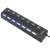 Black USB 2.0 high speed hub with 7 ports and individual on/off switches