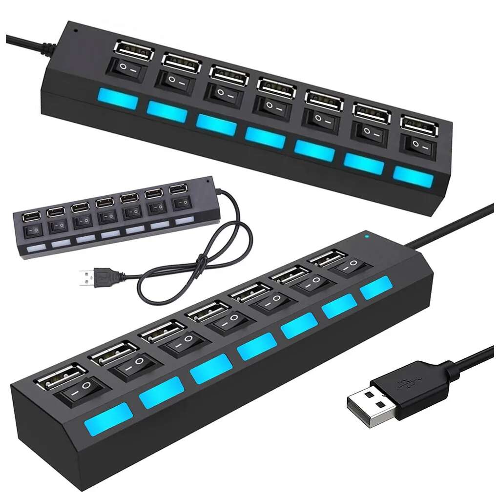 Hub USB rozdzielacz koncentratora 7x USB 2.0