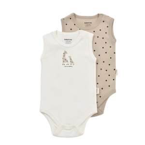 BabyCosy 2 darabos ujjatlan baba body készlet, zsiráf mintával és pöttyös, 18-24 hónapos - BabyCosy